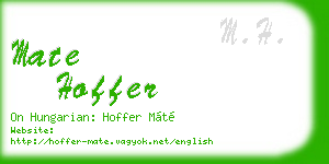 mate hoffer business card